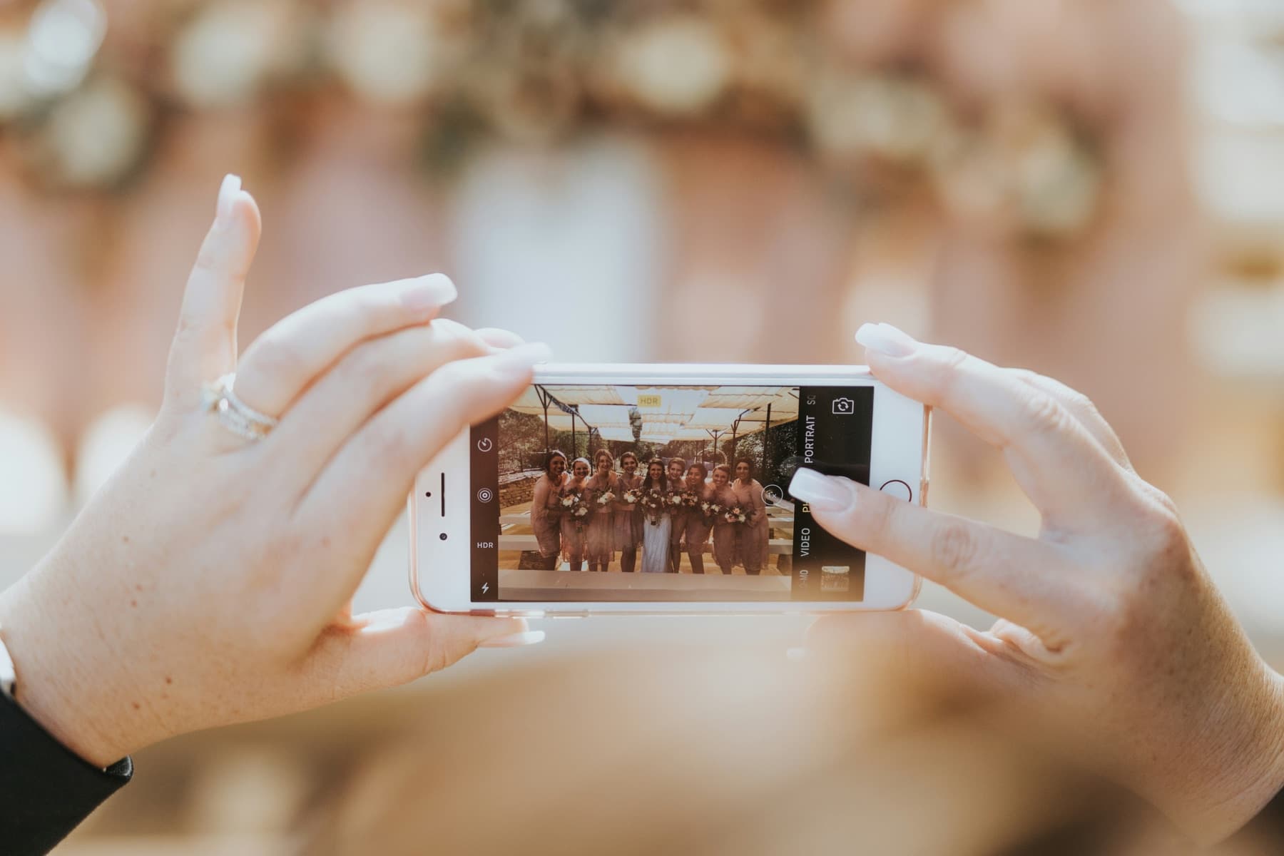 A candid wedding moment
